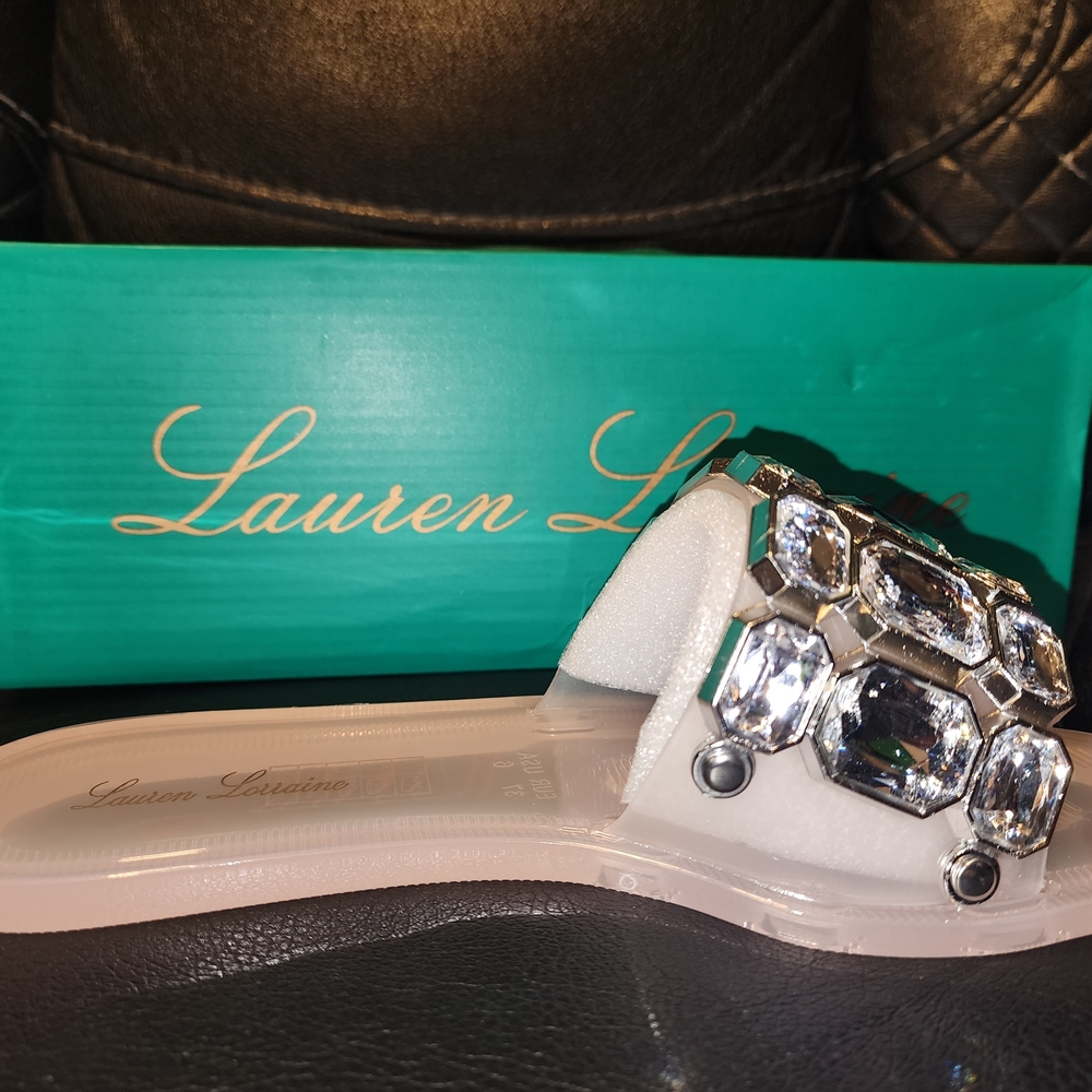 Lauren Lorraine Women's Crystal Embellished Sandals - Clear